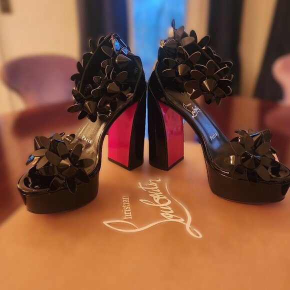 Christian Louboutin Black and Pink Heels main image 4